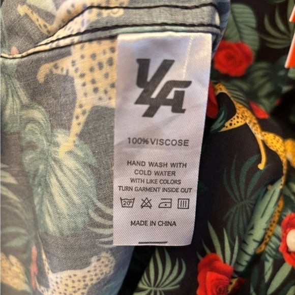 NWT Men’s Youngla Safari Button down Short sleeve casual dress shirt XXL Cheetah - Picture 4 of 4